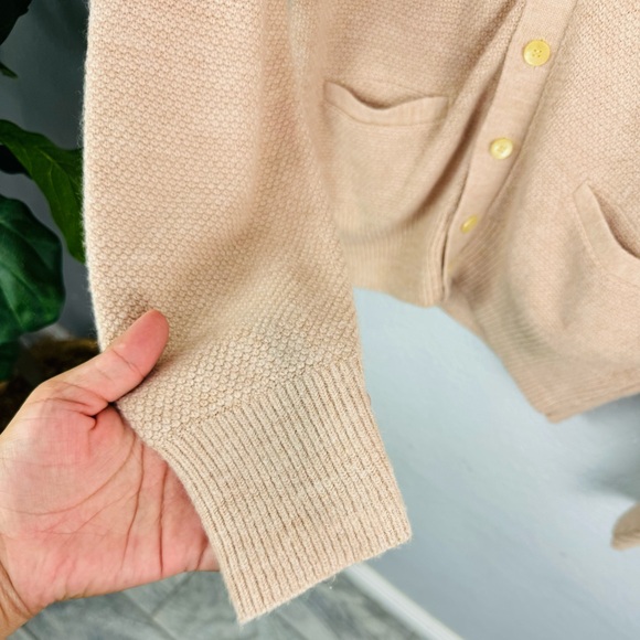 Vintage Christian Dior Brown Cream Knitted Button Down Cardigan - Picture 5 of 9